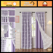 Lilac Room Darkening Curtains