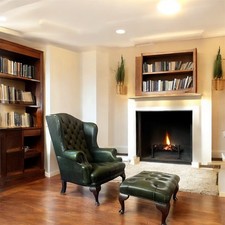  ANTIQUE GREEN LEATHER HIGH