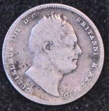 Sixpence 1837 William IV S3836 (T33)