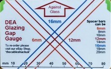 Glazing Gap Gauge, window thickness,for Measuring Gap in Double Glazing Panels