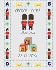 Cross stitch birth sampler kit - birth,