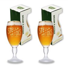 Stella Artois Unfiltered Glass x 2 - Half Pint (Set of 2) Frosted Boxed New