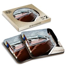 2 x Boxed Square Coasters -