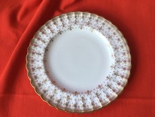 SPODE ENGLAND ~ GOLD FLEUR DE LYS ~ 8063C ~ BONE CHINA DESSERT / LUNCHEON PLATE