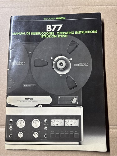 Operating instructions revox - instructions,