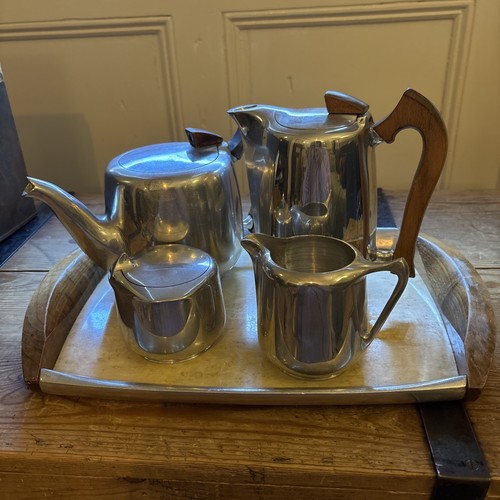 Vtg picquot ware tea set - vtg,