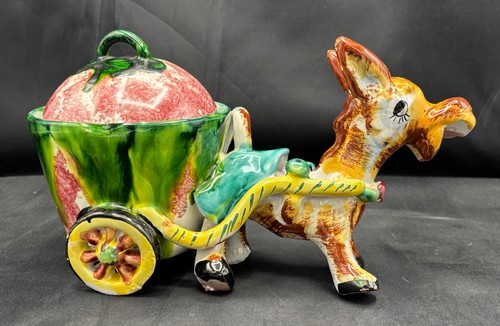 Italian pottery large donkey - pottery,