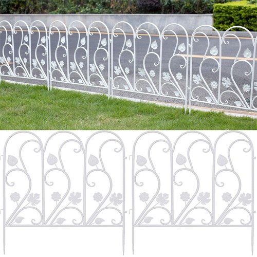 Pure white metal - garden, fence