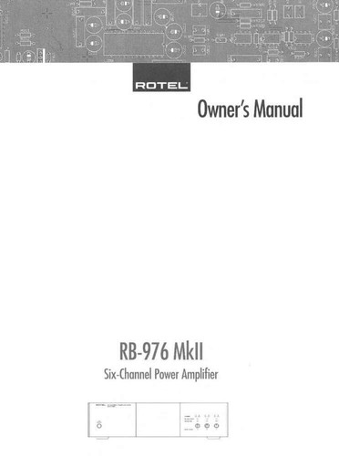 Rotel 976 amplifier owners - rotel,