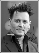 Johnny Depp, Autographed, Pure Cotton Canvas Image. Limited Edition (JD-410) x