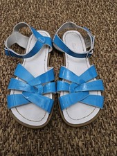 Salt Water Blue Patent Sandals UK 3 (Salt Water size 4)