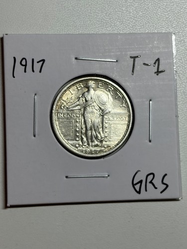 1917 25c standing - standing, liberty