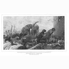 HEYWOOD HARDY Gods Covenant with Noah - Antique Print 1876