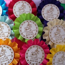  Horse Rosettes x 10 Clear