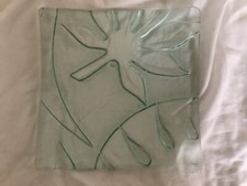Jo Downs glass leaf plate. Brand new.