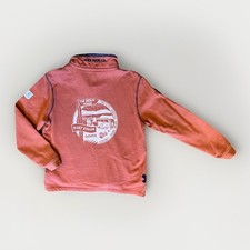 Lazy Jacks Part Zip Up Sweatshirt Rust Welsh Beach Patch Detail Age 11-12 Years