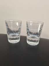 2x Coffee Shot Glasses 1oz Lined/ 2floz