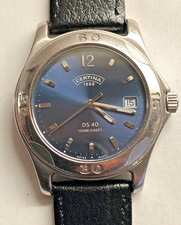 CERTINA 1888 DS 40 100M Rare/Collectable Mens Quartz Date Watch, VGC, New Batt.