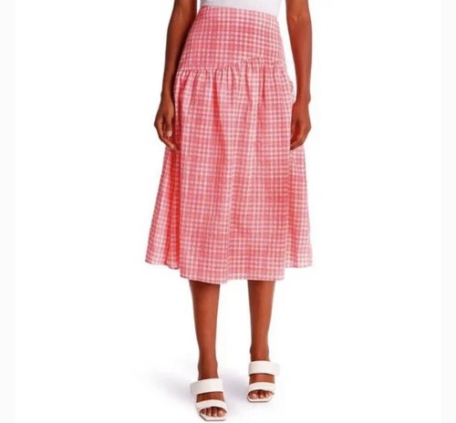 Topshop neon pink white - white, check