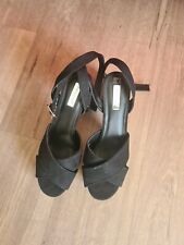 Black platform sandals size 8