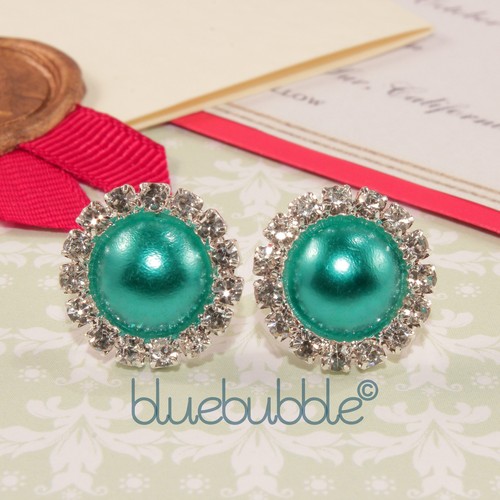 Diamante pearl earrings - diamante,