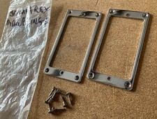 Rare PAIR of o/g Yamaha RGX Series Chrome Metal Humbucker Pickup Surrounds Rings