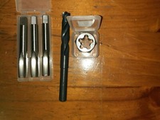 M16 X 2.0 RH HSS HAND TAP 3 pc Set + Die Nut+reduced shank tapping Drill 