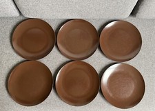 6x Vintage Brown Melamine