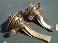 SPARE PAIR HINKS PATENT SAFETY DUPLEX KEROSENE OIL LAMP BURNERS,  MAPLE LONDON