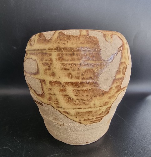 Studio pottery vase intialed - vase,