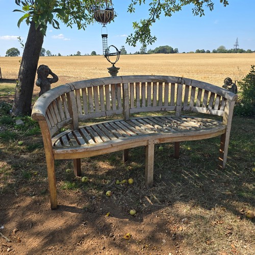 Antique teak garden bench - teak,