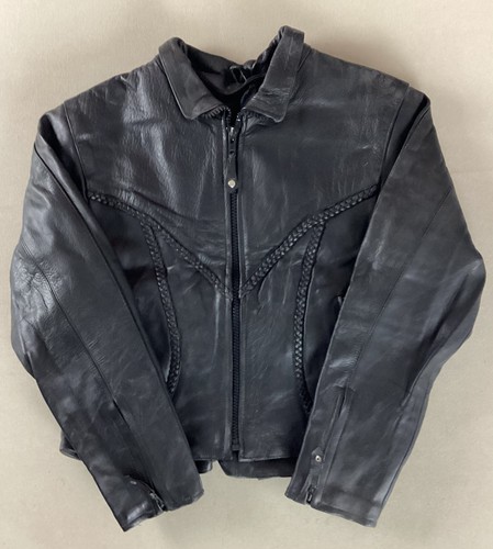 Leather biker jacket - biker,