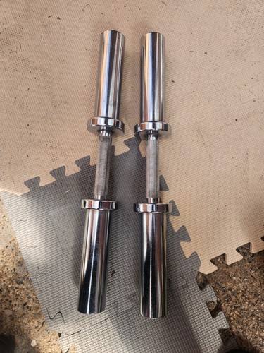 Olympic dumbbells pair - dumbbells, chrome