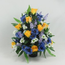 Tall flatback grave flower