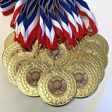 10 Golf Medals & Ribbons, Gold