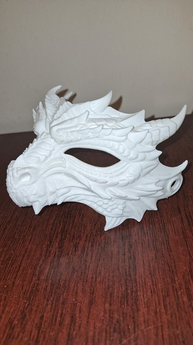 White dragon mask sturdy 3d - white,