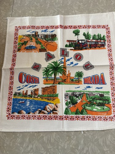 Vintage salou tea towel cotton - salou,
