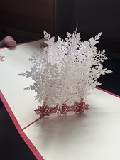 3D Card Snow Winter Small Batch Handmade Unique Limited Stock with Envelop