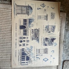 Architectural Drawn By Hand  Study Of Church Chancel Screens . Large 30.5 X 22.5