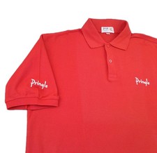 Pringle Sports Golf Polo Shirt Mens 2XL Red Vintage Sports Cotton Jersey 90s Hon