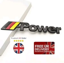 1x BMW Black German Flag M Power Boot Badge Emblem 14cm x 2.5cm F20 F30 G20 G30 