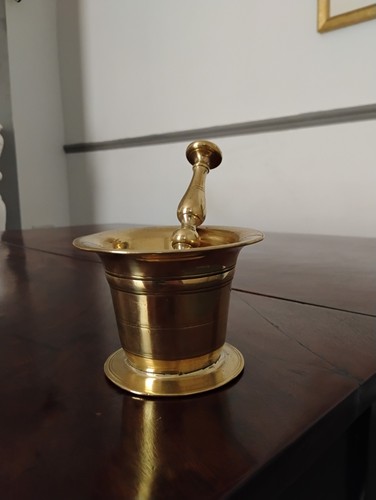 Solid brass pestle and mortar - brass,