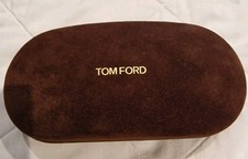 TOM FORD BOX & LARGE BROWN VELVET SUNGLASS CASE. A CARD, CLEANING CLOTH - NO BOX