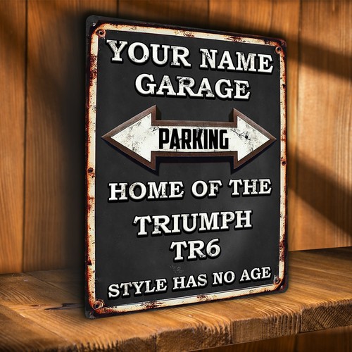 Triumph tr6 parking sign - tr6,
