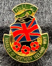 RUC TRAGEDY OF NORTHERN IRELAND - WHY? REMEMBRANCE POLICE PIN BADGE