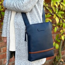 Rowallan Navy Leather Cross