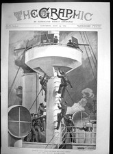 Old Antique Print Naval