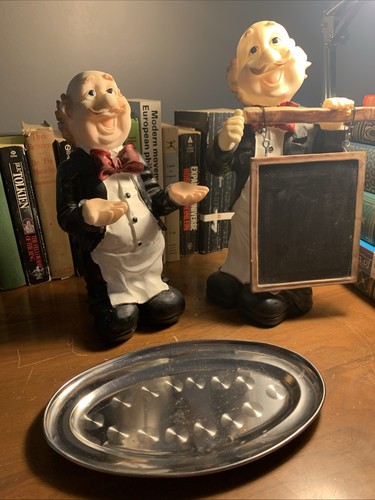 Lot happy waiter figure - of,