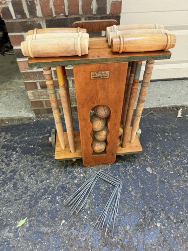 Vintage wooden croquet - vintage,
