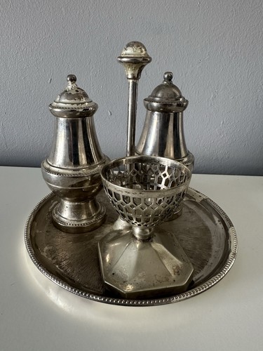 Vintage silver plated cruet - vintage,